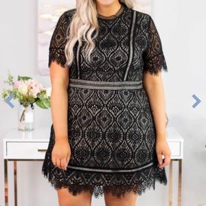 Black lace dress